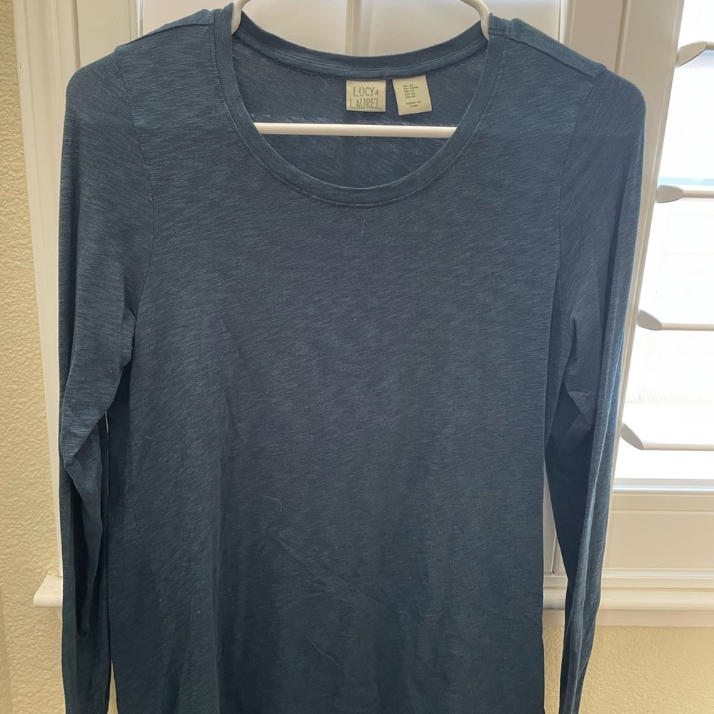 Lucy & Laurel Slate Blue Tee